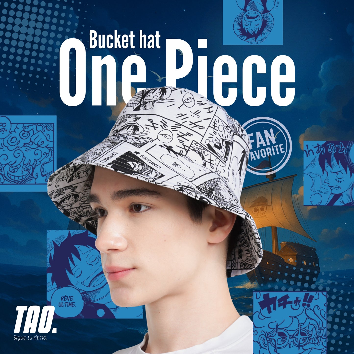Bucket hat one piece