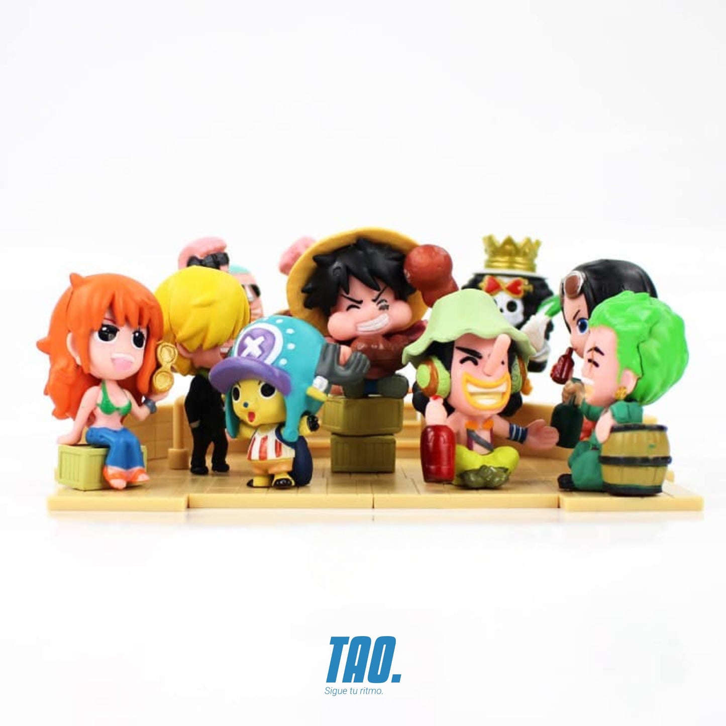 Set de figuras one piece llaveros