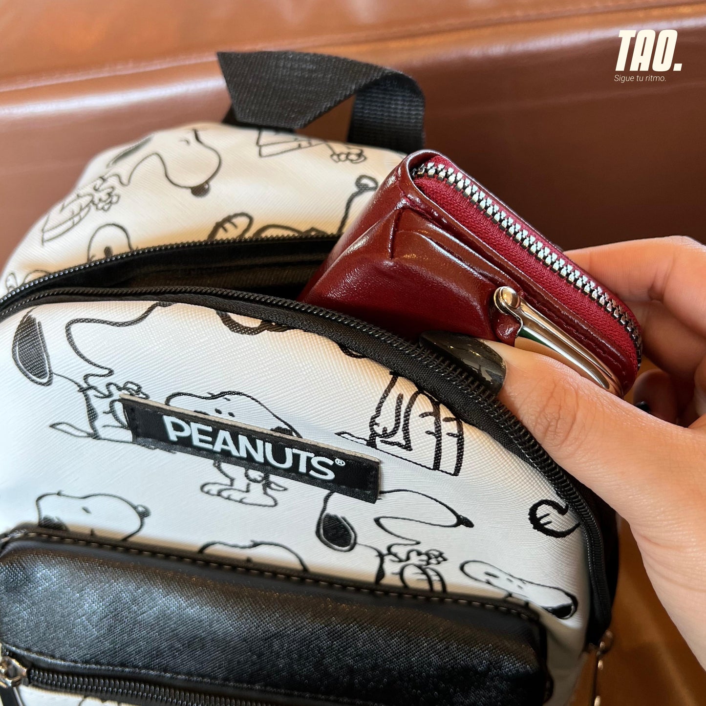 Mini mochila Snoopy Blanca