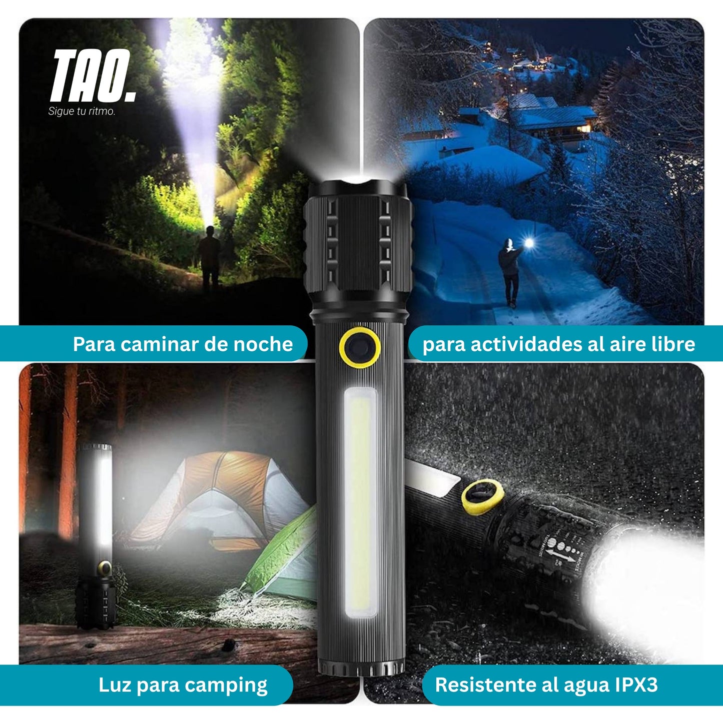 Linterna Led doble luz