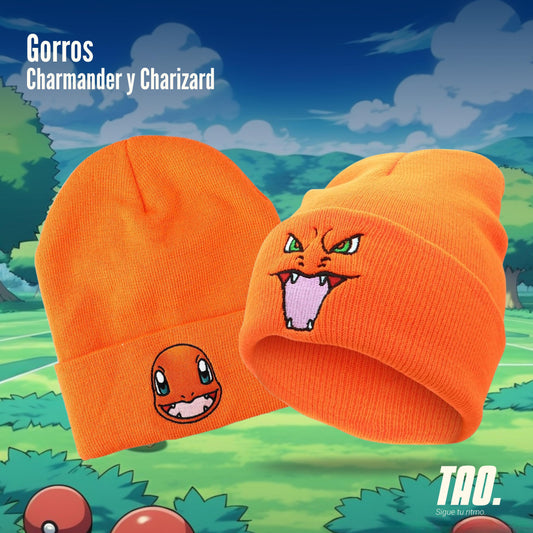 Gorro de Charmander y Charizard.