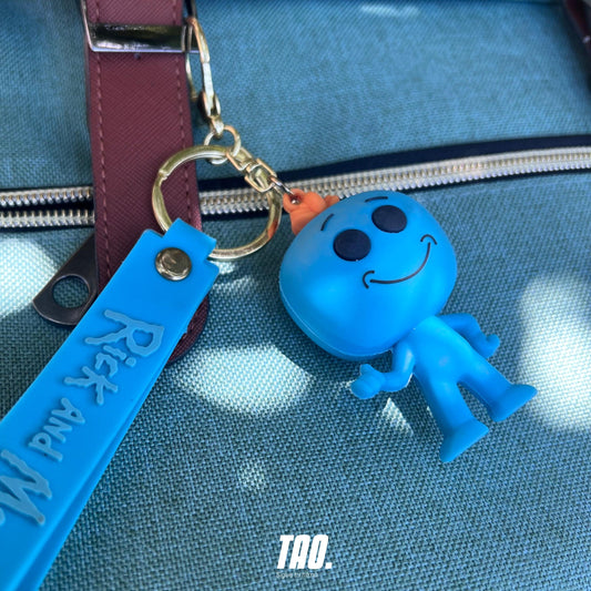 Llaveros de Morty y Meeseeks.