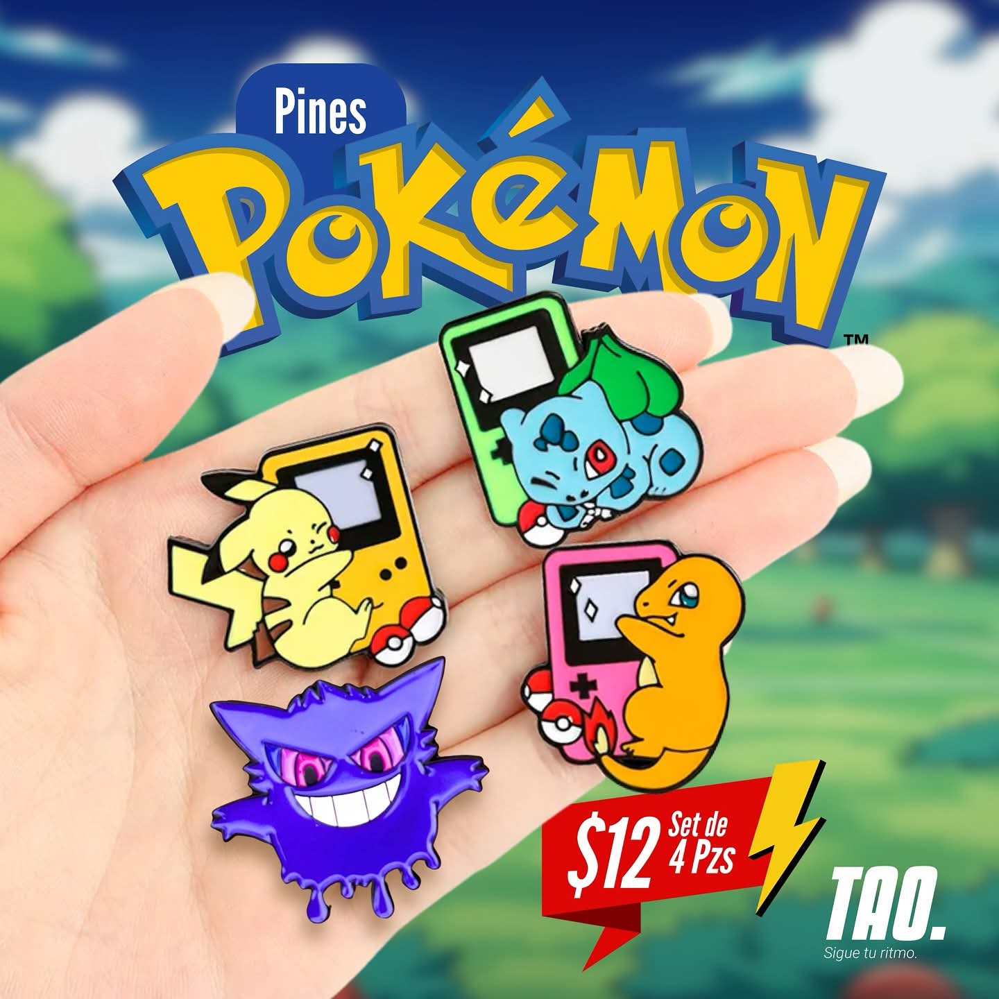 Pin pokemon 4 piezas
