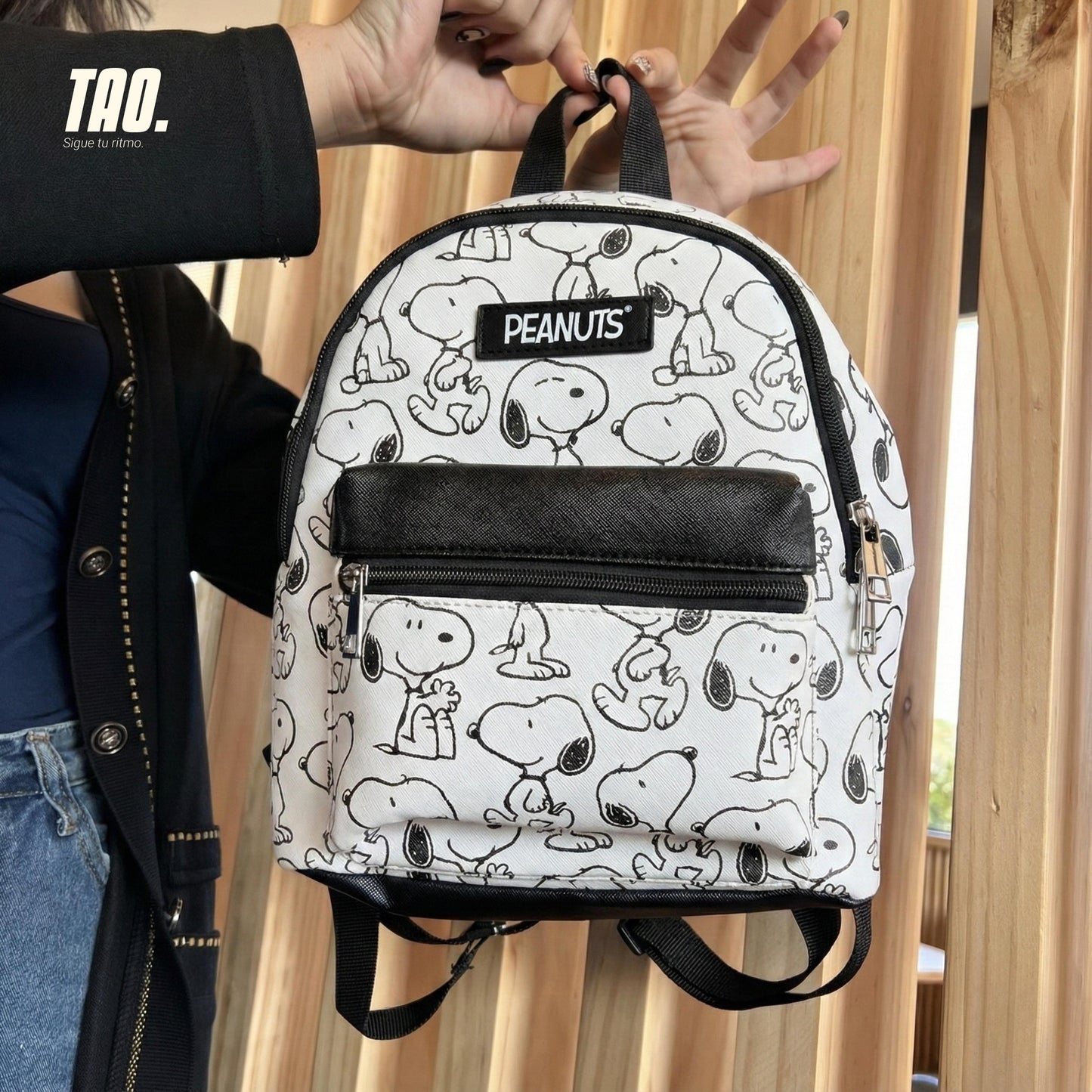 Mini mochila Snoopy Blanca