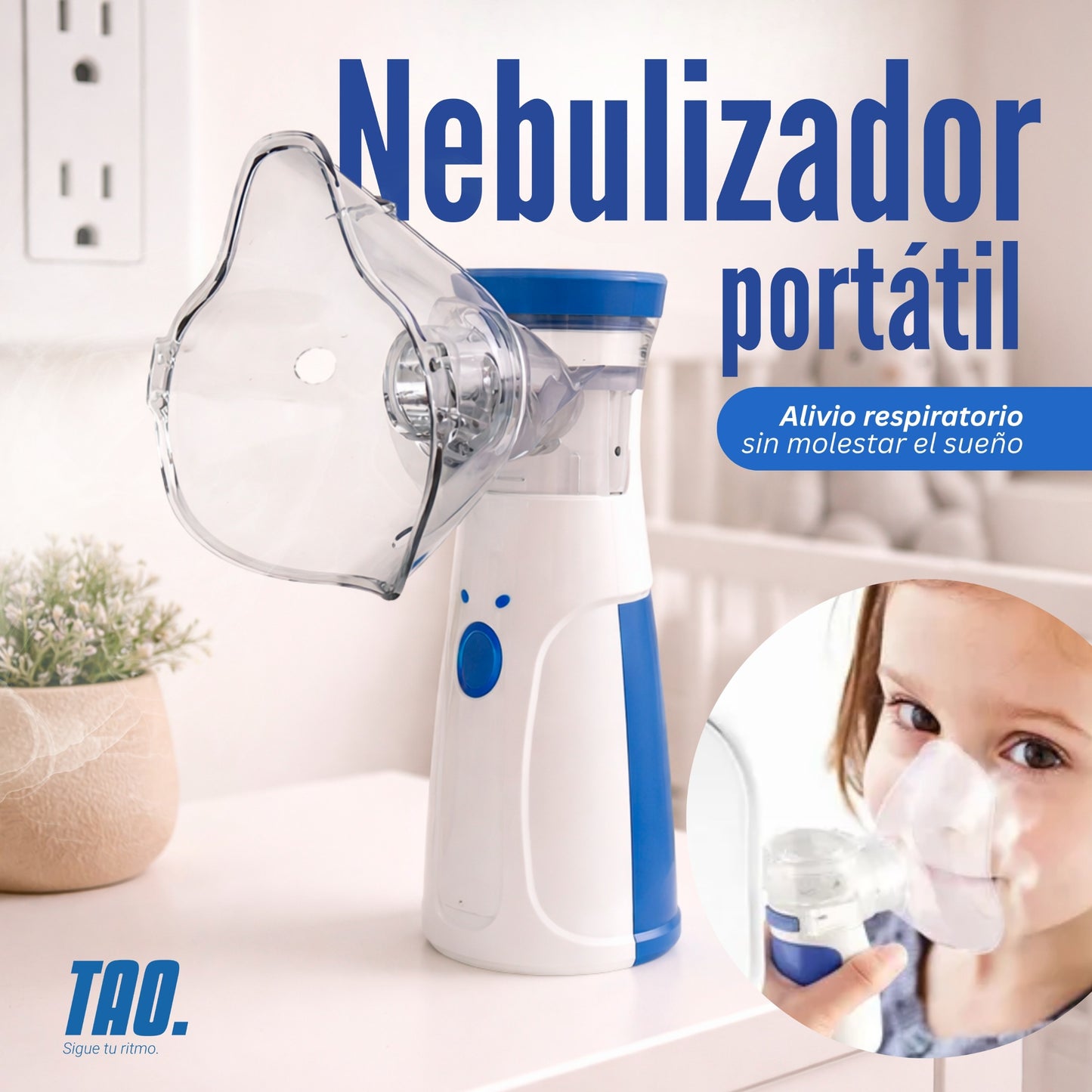Nebulizador portátil azul
