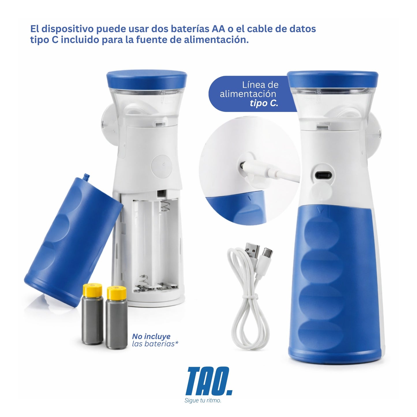 Nebulizador portátil azul