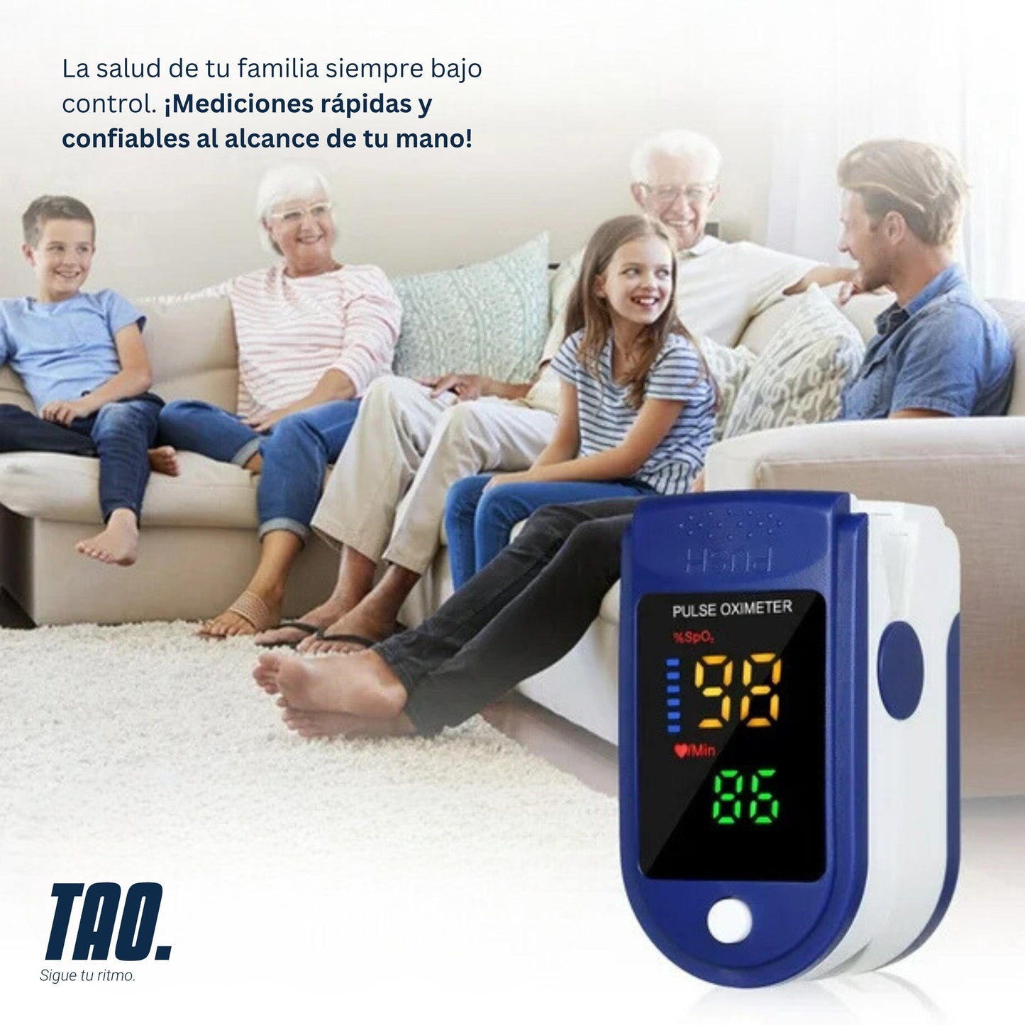 Oximetro digital azul