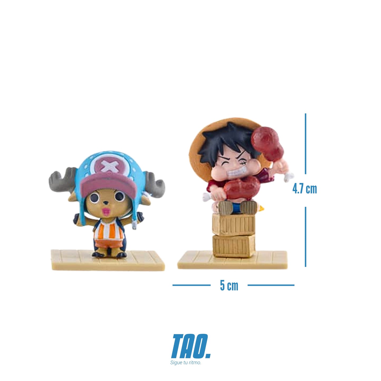 Set de figuras one piece llaveros