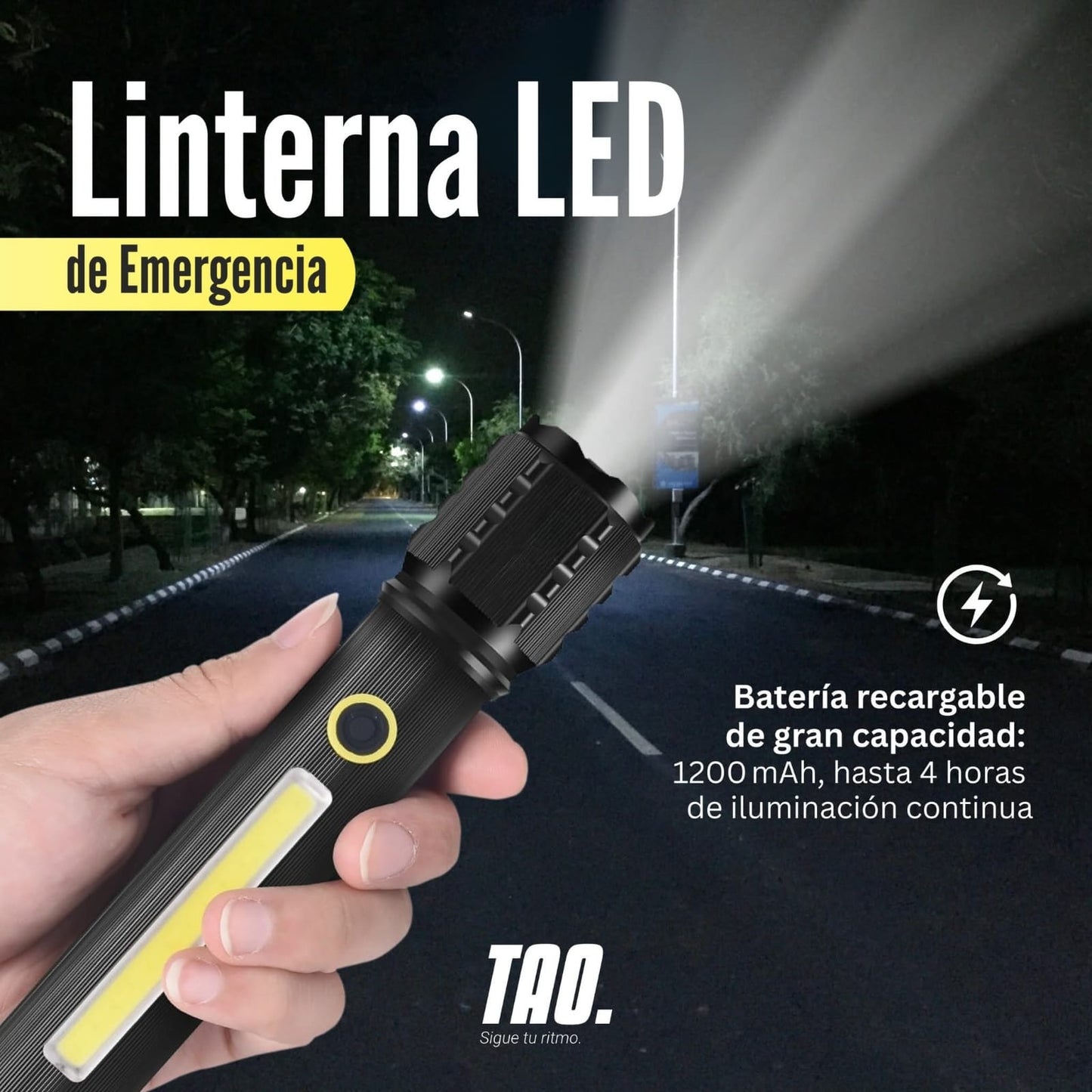 Linterna Led doble luz