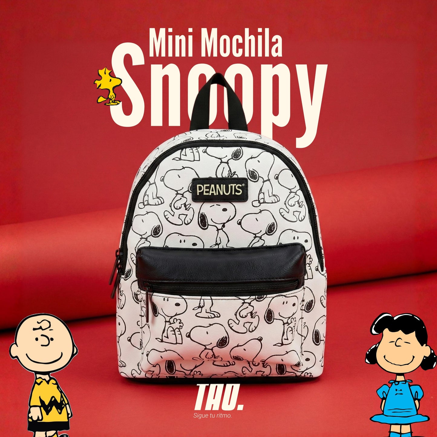 Mini mochila Snoopy Blanca